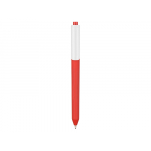 Ручка шариковая Pigra модель P03 PRM софт-тач, красный/белый - купить оптом