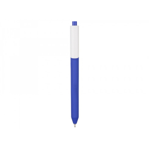 Ручка шариковая Pigra модель P03 PRM софт-тач, синий/белый - купить оптом