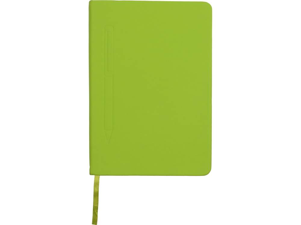 Блокнот А5 Magnet 14,3*21 с магнитным держателем для ручки, зеленое яблоко - купить оптом