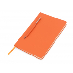 Блокнот А5 Magnet 14,3*21 с магнитным держателем для ручки, оранжевый, фото 1