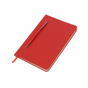Блокнот А5 Magnet 14,3*21 с магнитным держателем для ручки, красный - купить оптом