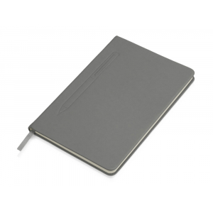 Блокнот А5 Magnet 14,3*21 с магнитным держателем для ручки, серый - купить оптом