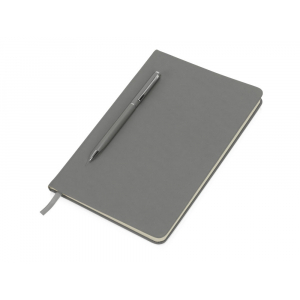 Блокнот А5 Magnet 14,3*21 с магнитным держателем для ручки, серый - купить оптом