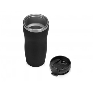 Термокружка Mony Steel 350 мл, soft touch, черный - купить оптом