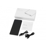 Портативное зарядное устройство с белой подсветкой логотипа Faros, soft-touch, 4000 mAh, черный, фото 2