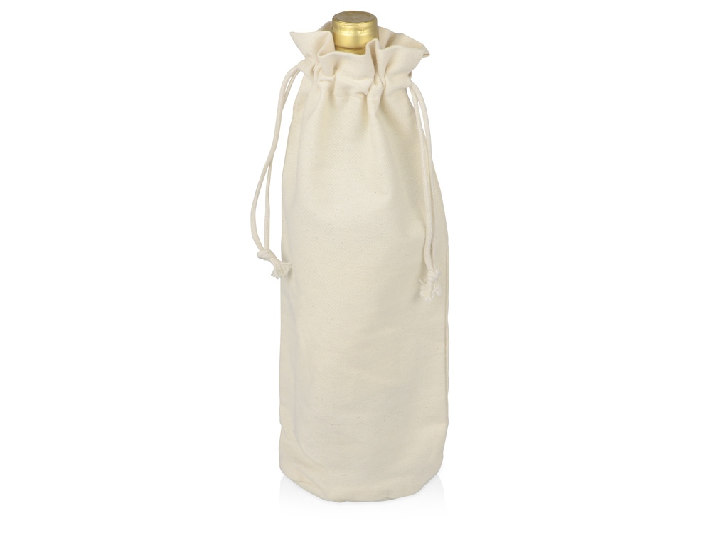 Хлопковая сумка для вина, натуральный, бежевый - купить оптом