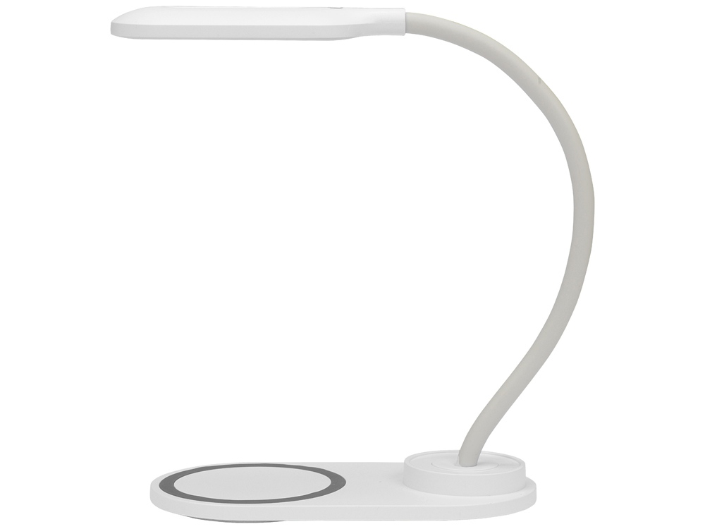 Настольный светильник с беспроводной зарядкой Flamp, белый - купить оптом