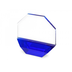 Награда Octagon, прозрачный, синий - купить оптом