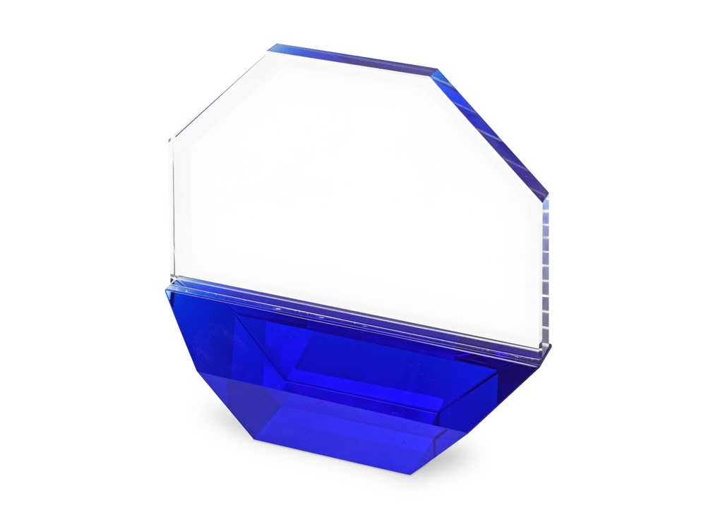 Награда Octagon, прозрачный, синий - купить оптом