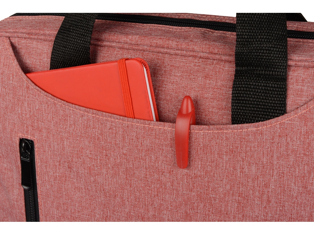 Сумка для ноутбука Wing с вертикальным наружным карманом, красный - купить оптом