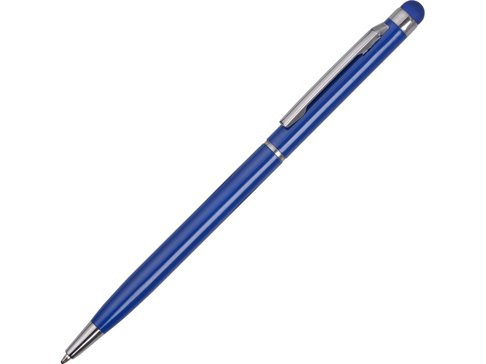 Ручка-стилус металлическай шариковая Jucy, синий - купить оптом