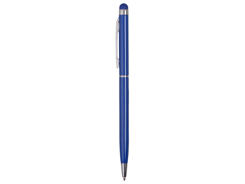Ручка-стилус металлическай шариковая Jucy, синий - купить оптом