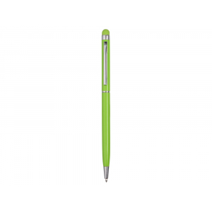 Ручка-стилус металлическая шариковая Jucy, зеленое яблоко - купить оптом