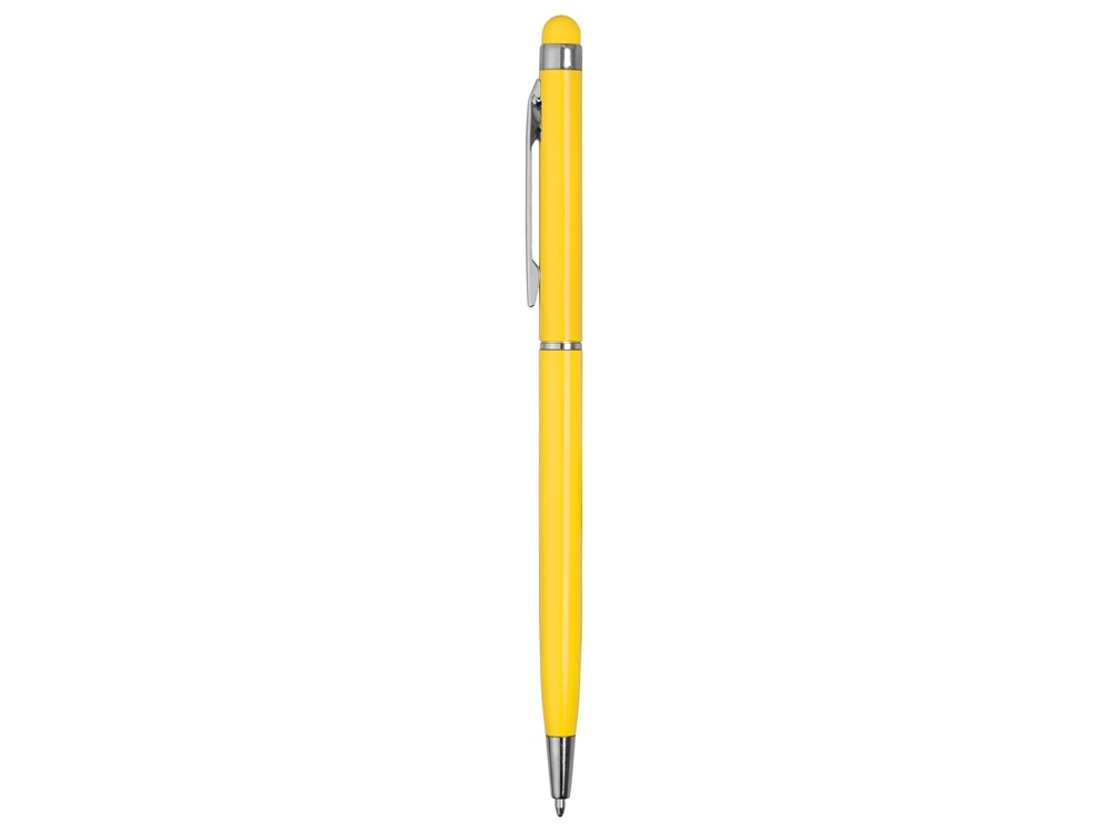 Ручка-стилус металлическая шариковая Jucy, желтый - купить оптом