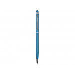 Ручка-стилус металлическая шариковая Jucy, голубой, фото 1