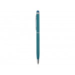 Ручка-стилус металлическая шариковая Jucy, бирюзовый, фото 2