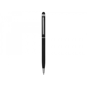 Ручка-стилус шариковая Jucy Soft с покрытием soft touch, черный - купить оптом