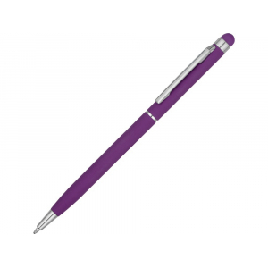 Ручка-стилус шариковая Jucy Soft с покрытием soft touch, фиолетовый - купить оптом