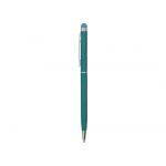 Ручка-стилус шариковая Jucy Soft с покрытием soft touch, бирюзовый, фото 2
