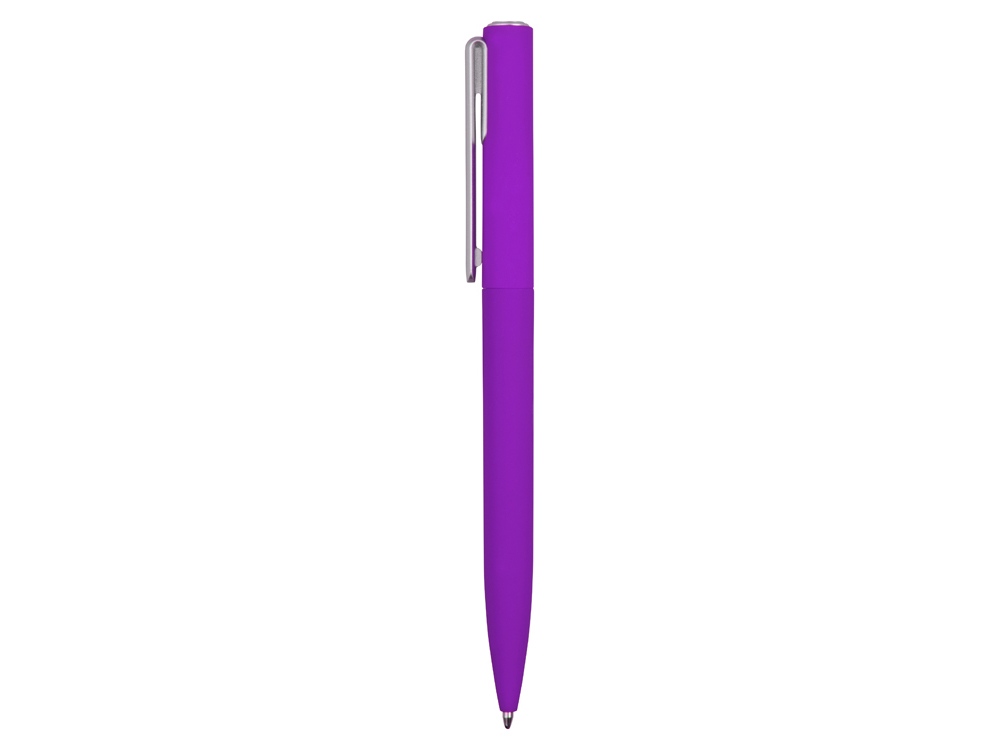 Ручка шариковая пластиковая Bon с покрытием soft touch, фиолетовый - купить оптом