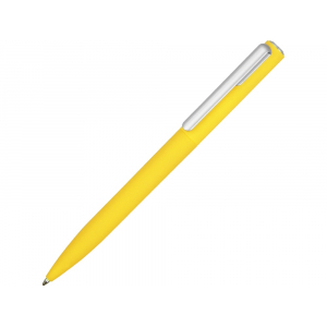 Ручка шариковая пластиковая Bon с покрытием soft touch, желтый - купить оптом