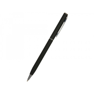 Ручка Palermo шариковая  автоматическая, черный металлический корпус, 0,7 мм, синяя - купить оптом