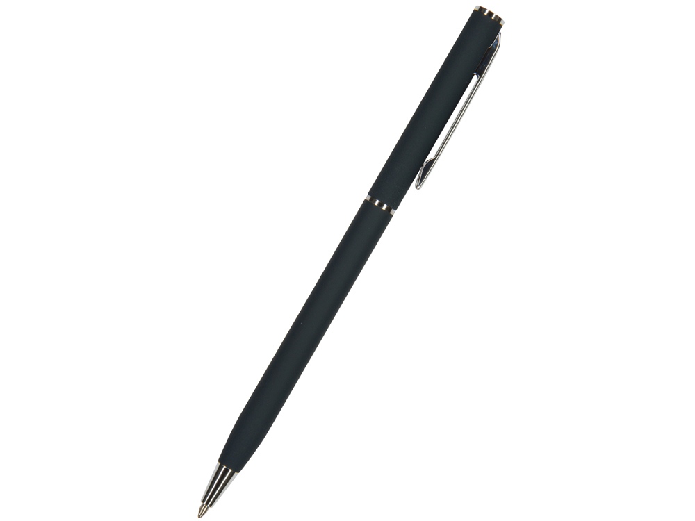 Ручка Palermo шариковая  автоматическая, сине-черный металлический корпус, 0,7 мм, синяя - купить оптом