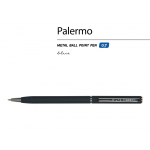 Ручка Palermo шариковая  автоматическая, сине-черный металлический корпус, 0,7 мм, синяя, фото 1