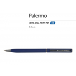 Ручка Palermo шариковая  автоматическая, темно-синий металлический корпус, 0,7 мм, синяя, фото 1