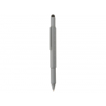 Ручка шариковая металлическая Tool, серый. Встроенный уровень, мини отвертка, стилус, фото 1