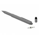 Ручка шариковая металлическая Tool, серый. Встроенный уровень, мини отвертка, стилус, фото 2