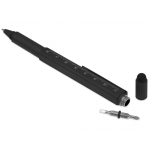 Ручка шариковая металлическая Tool, черный. Встроенный уровень, мини отвертка, стилус, фото 1