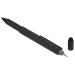 Ручка шариковая металлическая Tool, черный. Встроенный уровень, мини отвертка, стилус, фото 2