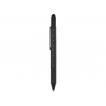 Ручка шариковая металлическая Tool, черный. Встроенный уровень, мини отвертка, стилус, фото 4