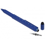 Ручка шариковая металлическая Tool, синий. Встроенный уровень, мини отвертка, стилус, фото 1