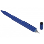 Ручка шариковая металлическая Tool, синий. Встроенный уровень, мини отвертка, стилус, фото 2