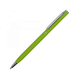 Ручка металлическая шариковая Атриум с покрытием софт-тач, зеленое яблоко - купить оптом