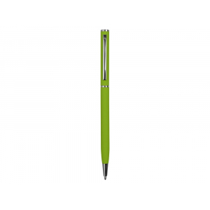 Ручка металлическая шариковая Атриум с покрытием софт-тач, зеленое яблоко - купить оптом