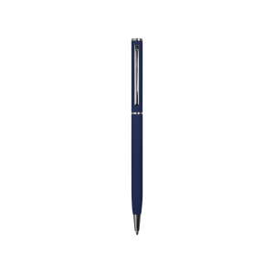 Ручка металлическая шариковая Атриум с покрытием софт-тач, синий - купить оптом