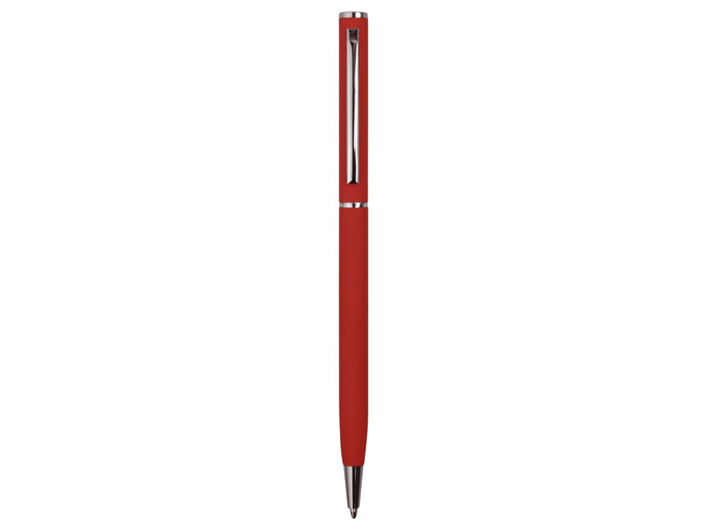Ручка металлическая шариковая Атриум с покрытием софт-тач, красный - купить оптом
