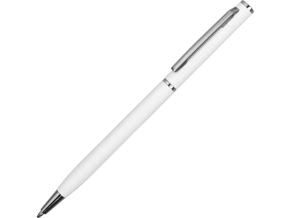 Ручка металлическая шариковая Атриум с покрытием софт-тач, белый - купить оптом