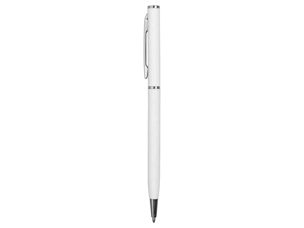 Ручка металлическая шариковая Атриум с покрытием софт-тач, белый - купить оптом