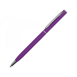 Ручка металлическая шариковая Атриум с покрытием софт-тач, фиолетовый - купить оптом