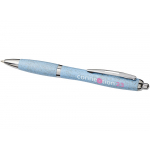 Шариковая ручка Nash из пшеничной соломы с хромированным наконечником, cиний, синий, фото 3