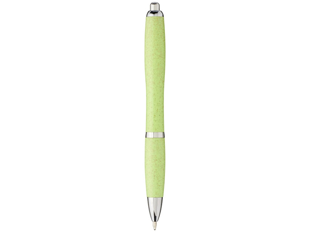 Шариковая ручка Nash из пшеничной соломы с хромированным наконечником, зеленый - купить оптом