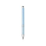 Шариковая кнопочная ручка Moneta из АБС-пластика и пшеничной соломы, cиний, синий, фото 1