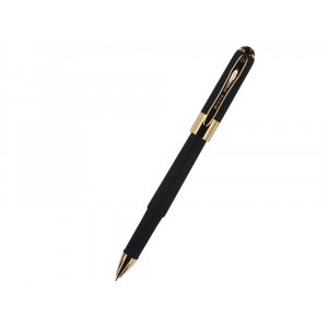 Ручка пластиковая шариковая Monaco, 0,5мм, синие чернила, черный - купить оптом