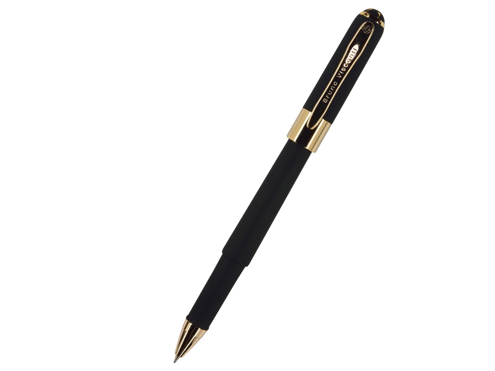 Ручка пластиковая шариковая Monaco, 0,5мм, синие чернила, черный - купить оптом