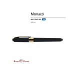 Ручка пластиковая шариковая Monaco, 0,5мм, синие чернила, черный, фото 1