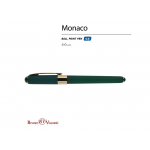 Ручка пластиковая шариковая Monaco, 0,5мм, синие чернила, зеленый, фото 1
